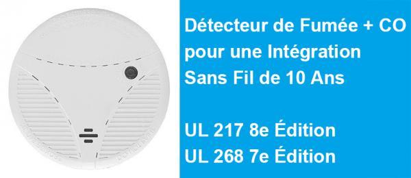 Qu'est-ce que le détecteur de fumée sans fil UL 217  8e éd. pour la détection d'incendie et de CO