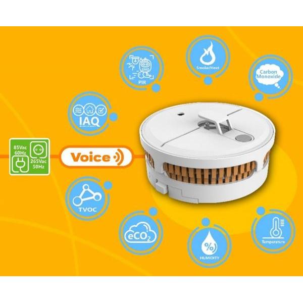 SENSORE WIRELESS DI FUMO, MONOSSIDO DI CARBONIO E QUALITÀ DELL'ARIA UL217 9A EDIZIONE